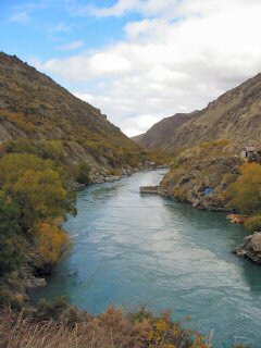 Jetboatstation am Kawarau River